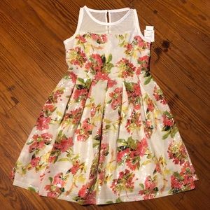 NWT Sequin floral A-line dress